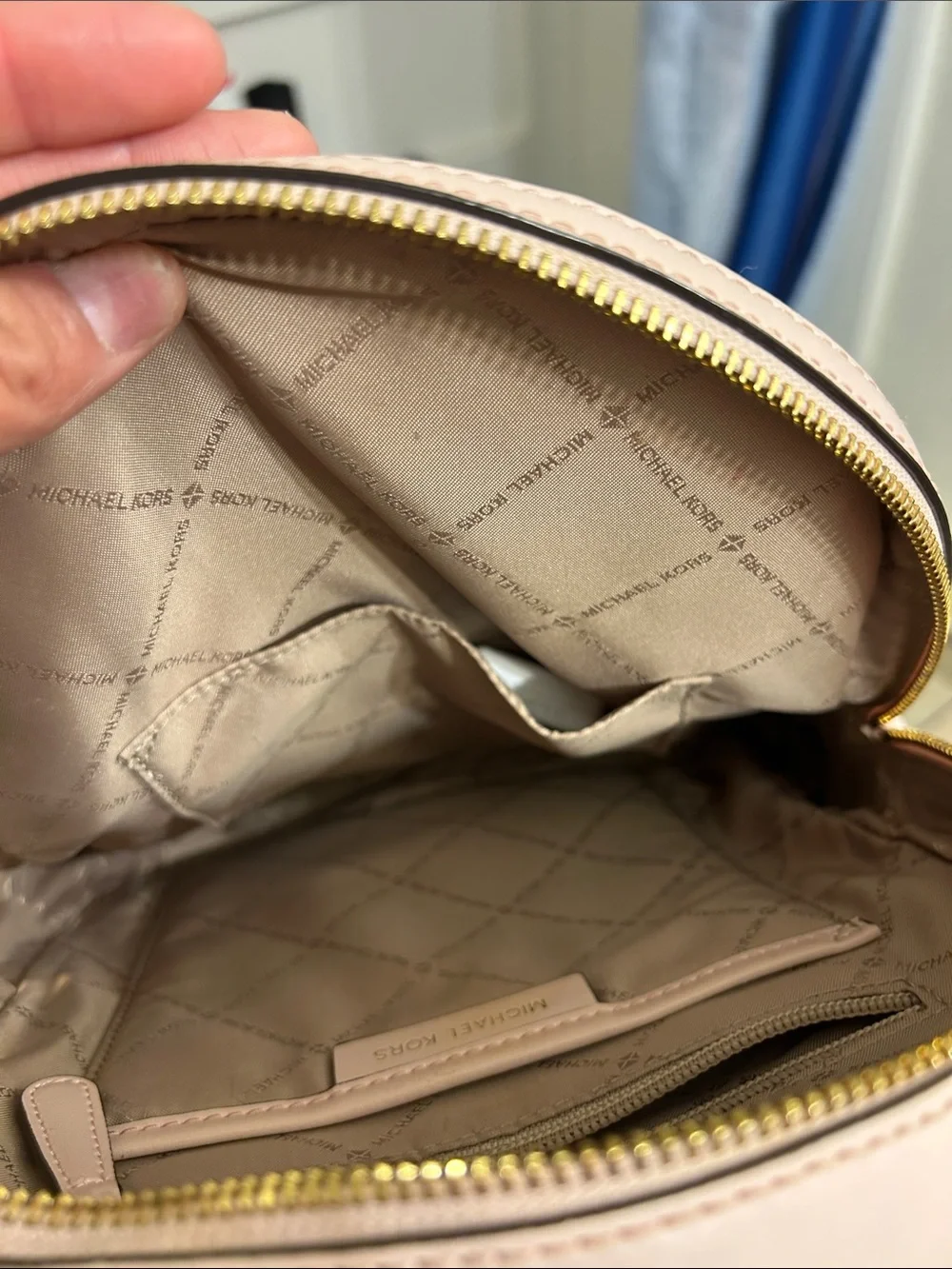 Michael Kors Light Blush Pink Pebbled Leather Mini Backpack